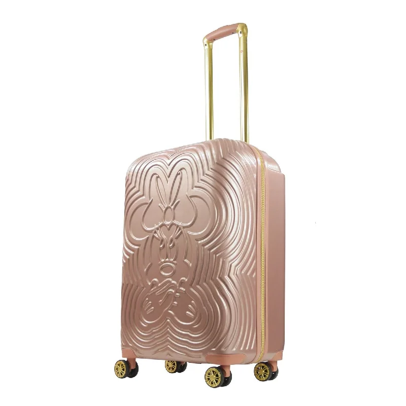 Act Fast Disney Playful Minnie 26" Spinner Luggage, Rose Gold