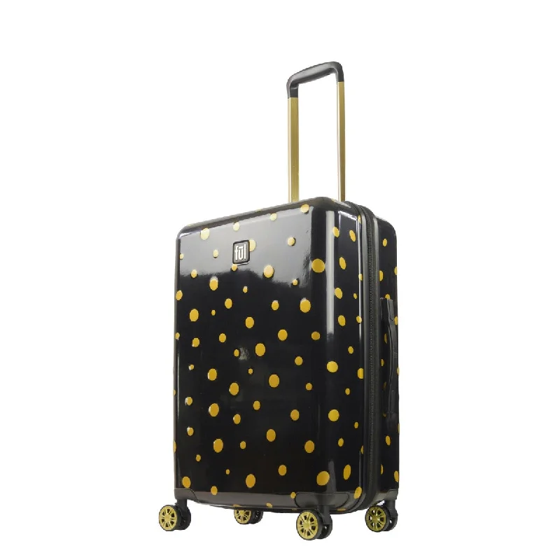 Your Weekend, Your Savings Ful Impulse Mixed Dots Hardside Spinner 26" Luggage, Black Your Weekend, Your Savings Ful Impulse Mixed Dots Hardside Spinner 26" Luggage, Black
