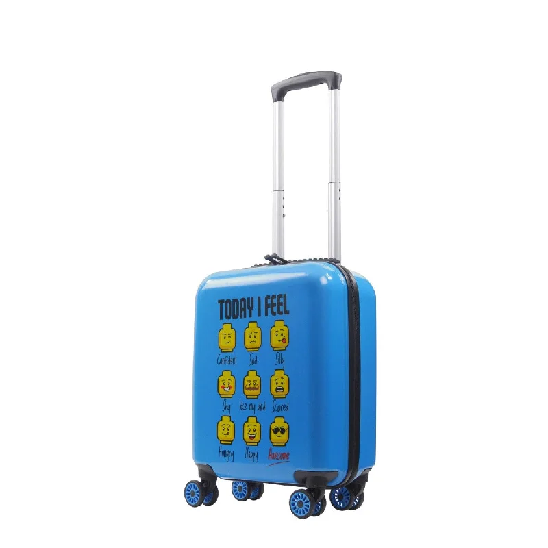 Weekend Savings Galore LEGO® Play Date Minifigures Today I Feel 18" Kids Luggage, Blue Weekend Savings Galore LEGO® Play Date Minifigures Today I Feel 18" Kids Luggage, Blue