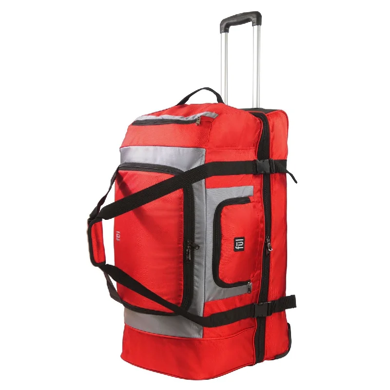 Steals and Deals Rig Series 30" Split Level FŪL Red Rolling Duffle Bag