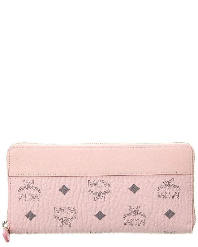 Price Reduction Aren Leather Mix Zip Around Wallet