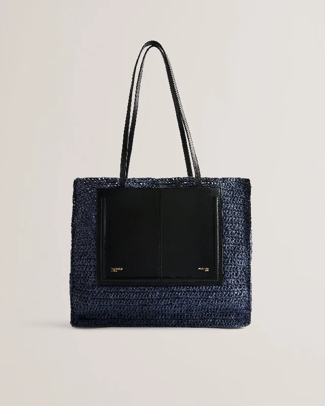 Weekend Bargains to Snag Ashvi Raffia Large Tote Bag Black