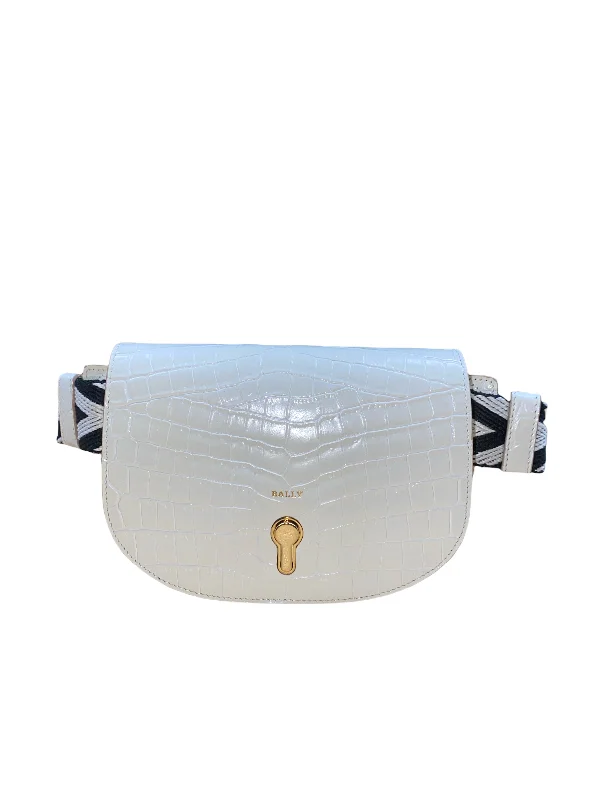 Weekend Savings Sensation Bally Clayn Women's 6230932 White Leather Belt Bag