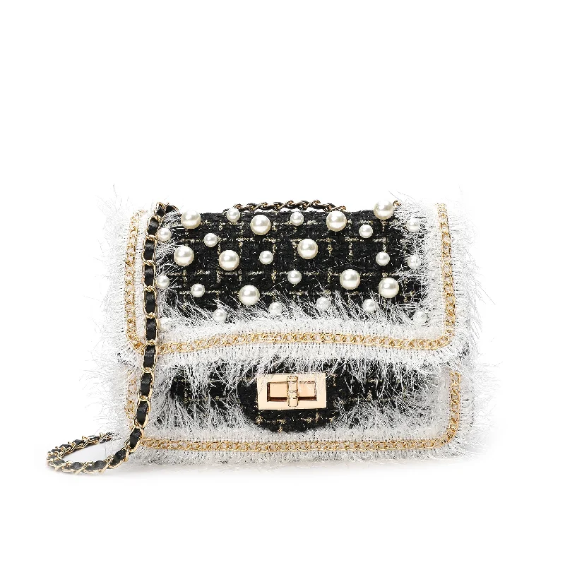 Weekend Deals You Can't Resist Beaded Tweed Shoulder Bag