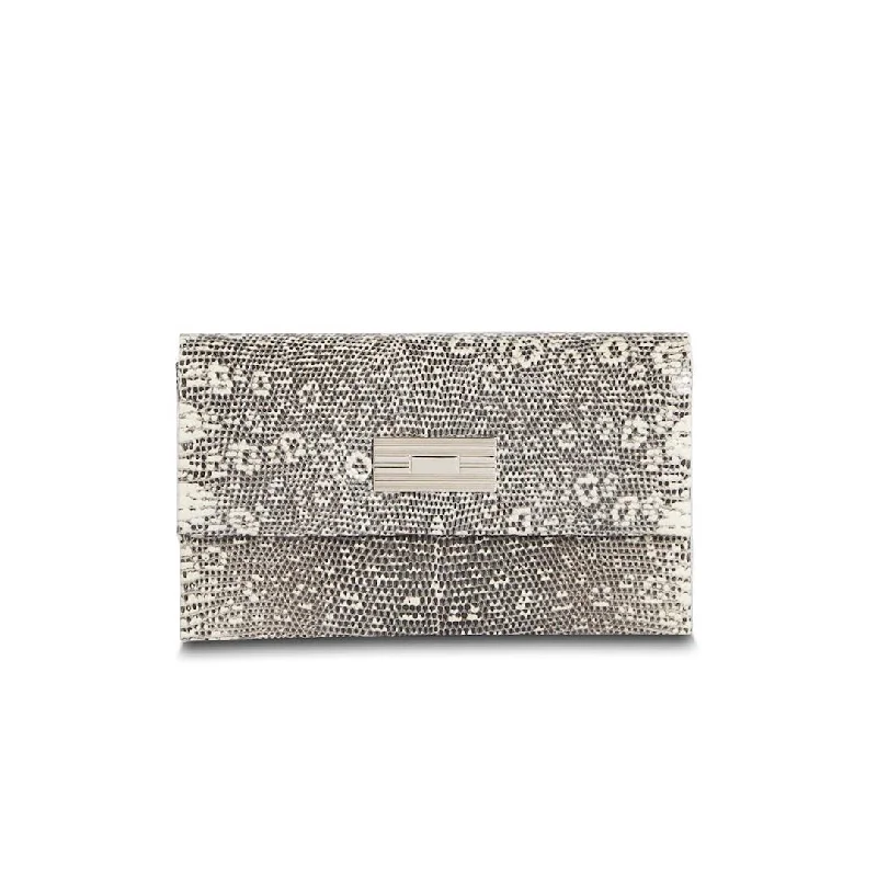 Huge Discounts Monogram Clutch, Mini - Black and White Exotic Ring Lizard