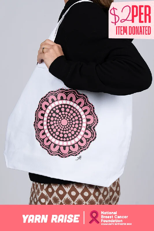 Weekend Specials to Enjoy Boobie Sista White Cotton Canvas Carry Bag