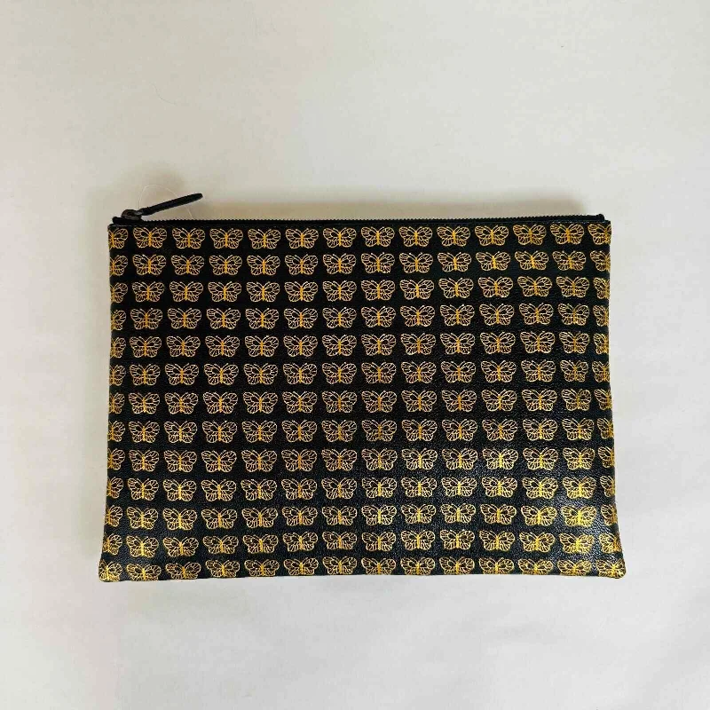 Online Only BOTTEGA VENETA Women's  Leather Clutch Pouch Bag Butterfly Detail