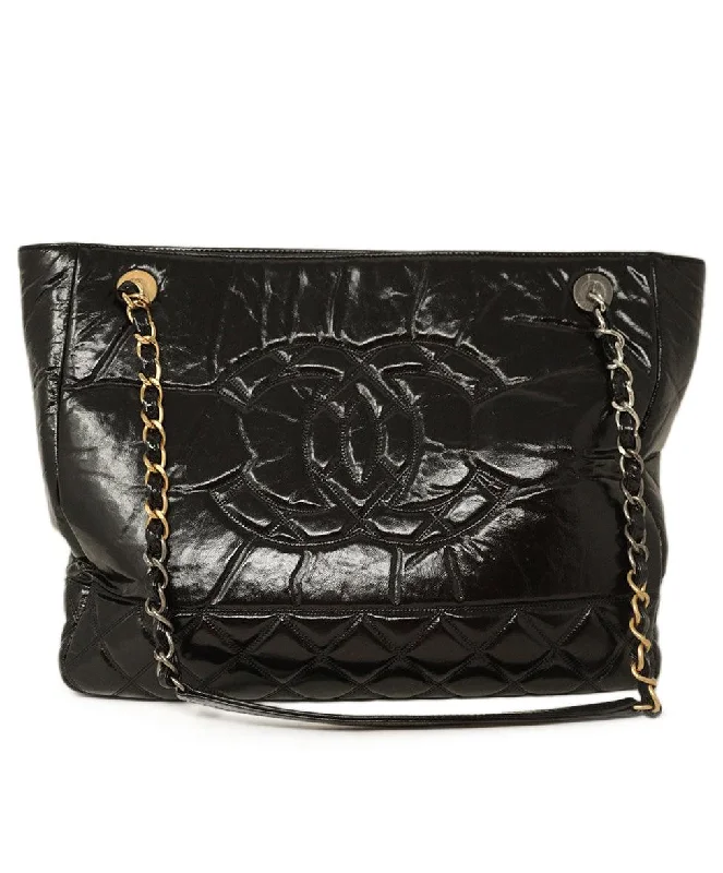 Crazy Savings Chanel Black Patent Leather Shoulder Bag