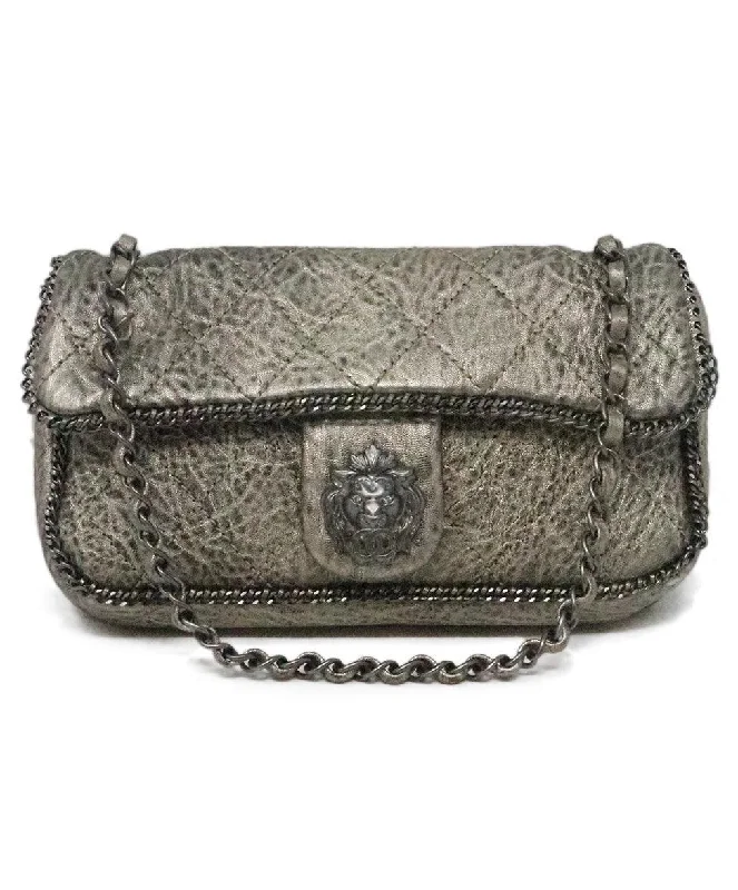 Weekend Discounts to Delight Chanel Silver Leo Lion Flap Bag