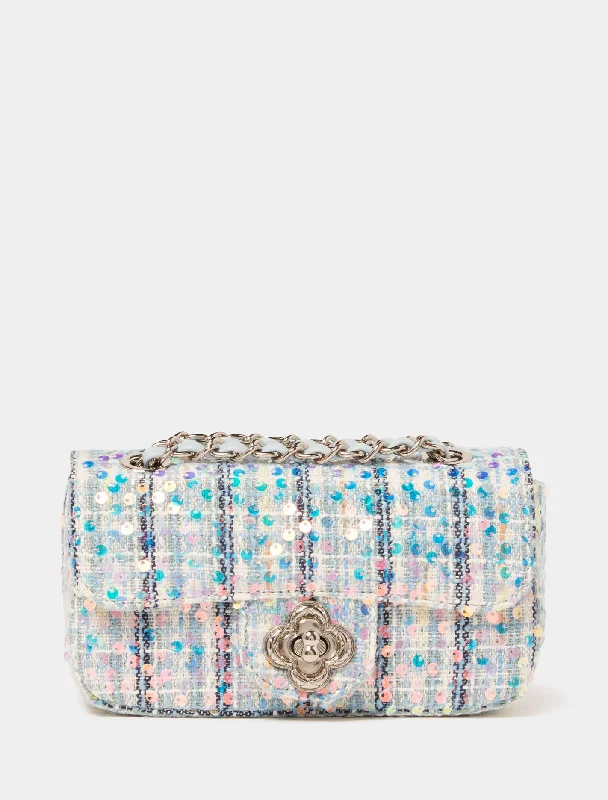 Weekend Savings Spree Chantal Sequins Tweed Bag