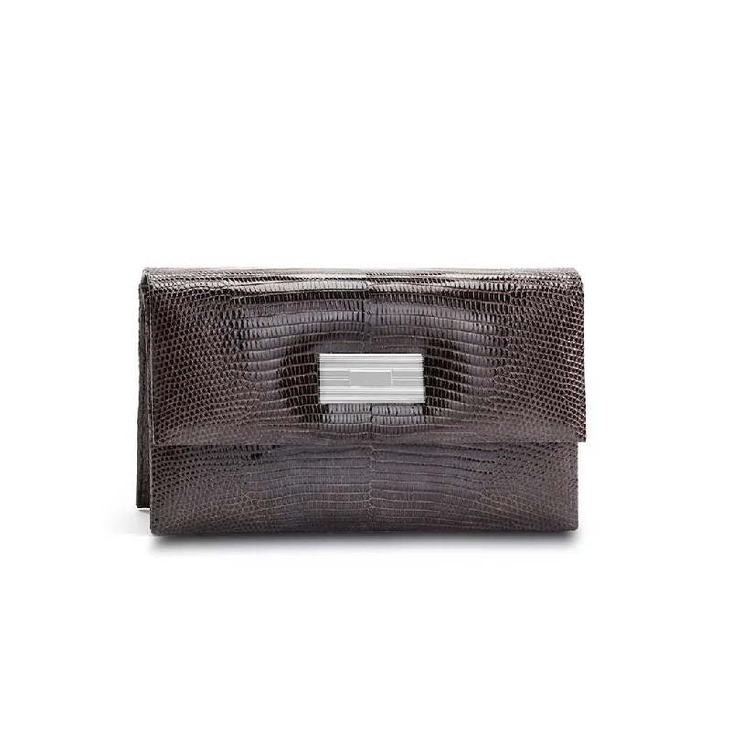 Markdowns Monogram Clutch, Mini - Brown Exotic Lizard