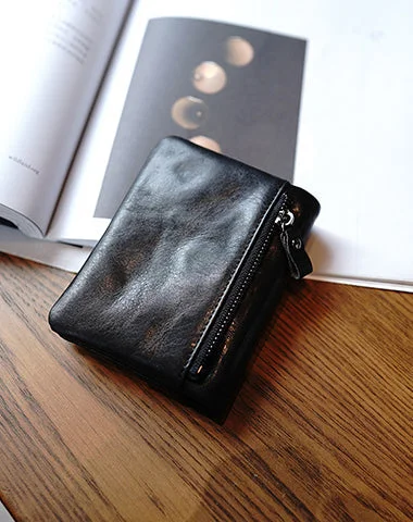 Major Savings Cute Black Leather Womens Billfold Wallet Classic Vertical Small Wallet For Women