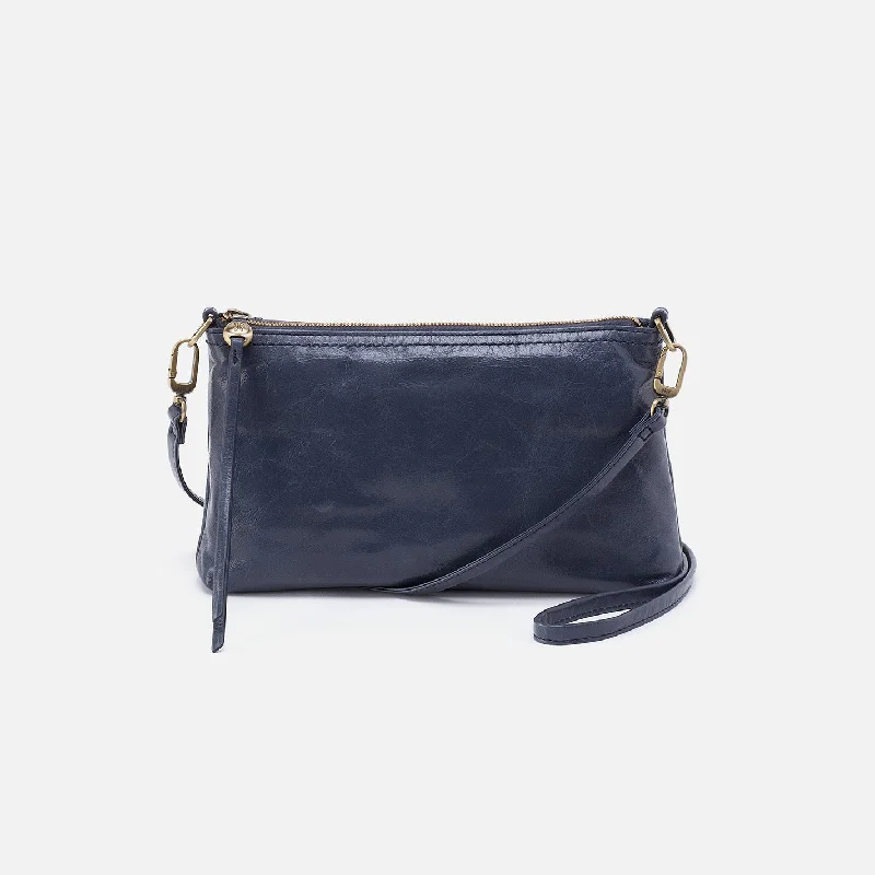 Fantastic Deals Darcy Crossbody In Polished Leather - Blue Stone