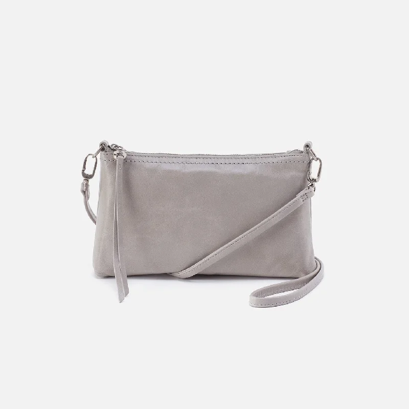 Crazy Savings Darcy Crossbody In Polished Leather - Light Grey