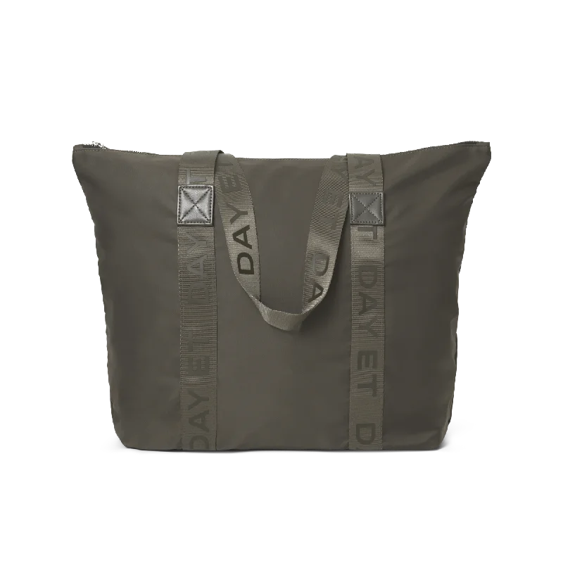 Top Pick Medium Silver Logo Band Shopper Bag