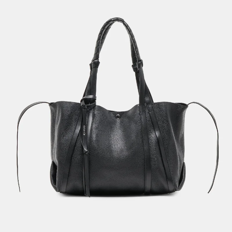 Shop and Save DIANA TOTE BLACK LEATHER