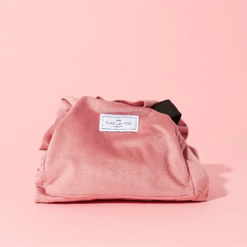 Best Prices Of The Season Happening Now Drawstring Flat Lay Makeup Bag - Pink Velvet Best Prices Of The Season Happening Now Drawstring Flat Lay Makeup Bag - Pink Velvet