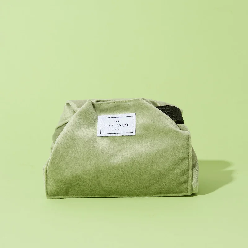 Grab The Hottest Deals Before They Disappear Drawstring Flat Lay Makeup Bag - Sage Green Velvet Grab The Hottest Deals Before They Disappear Drawstring Flat Lay Makeup Bag - Sage Green Velvet
