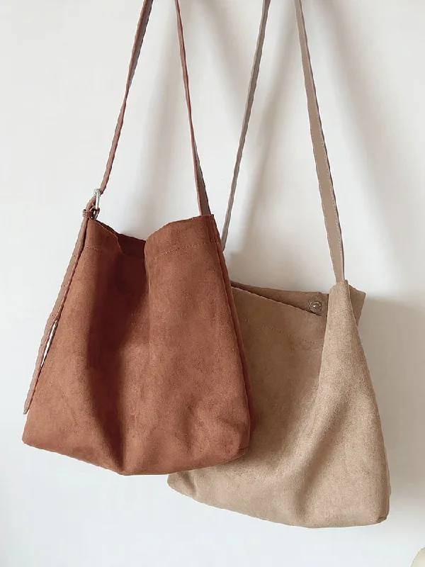 Don't Miss Out Elena Handbags Soft Suede Shoulder Bag