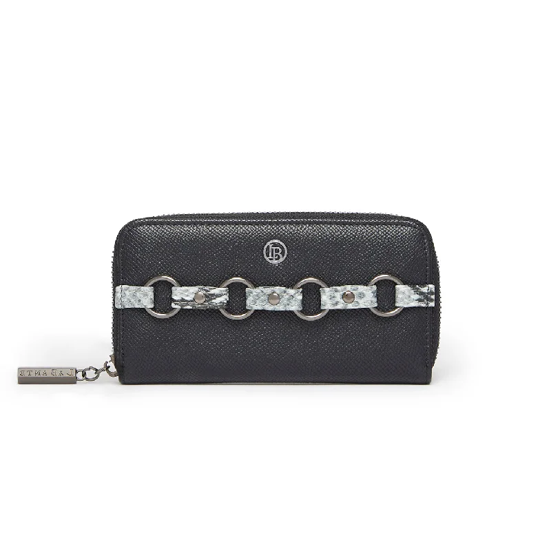 Year-End Sale Ellen Black Zip Around Wallet
