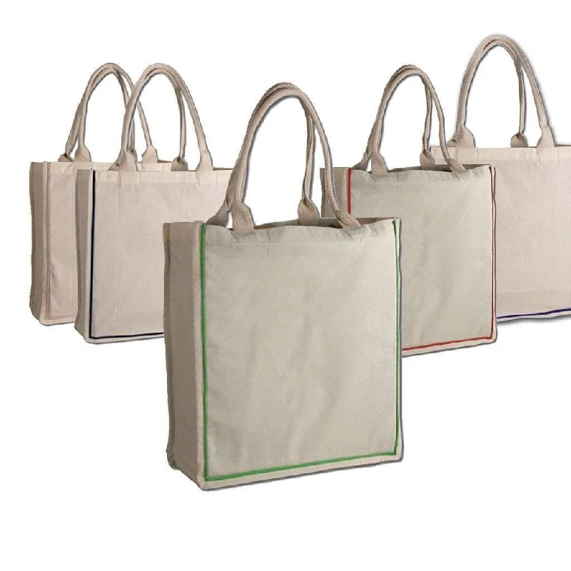 Weekend Deals That Sizzle FANCY HANDLE 100% COTTON TOTE BAG