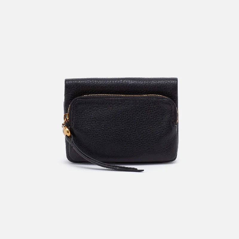 Anniversary Sale Fern Bifold Wallet In Pebbled Leather - Black