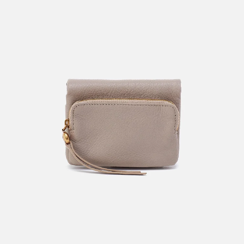 Midnight Sale Fern Bifold Wallet In Pebbled Leather - Taupe