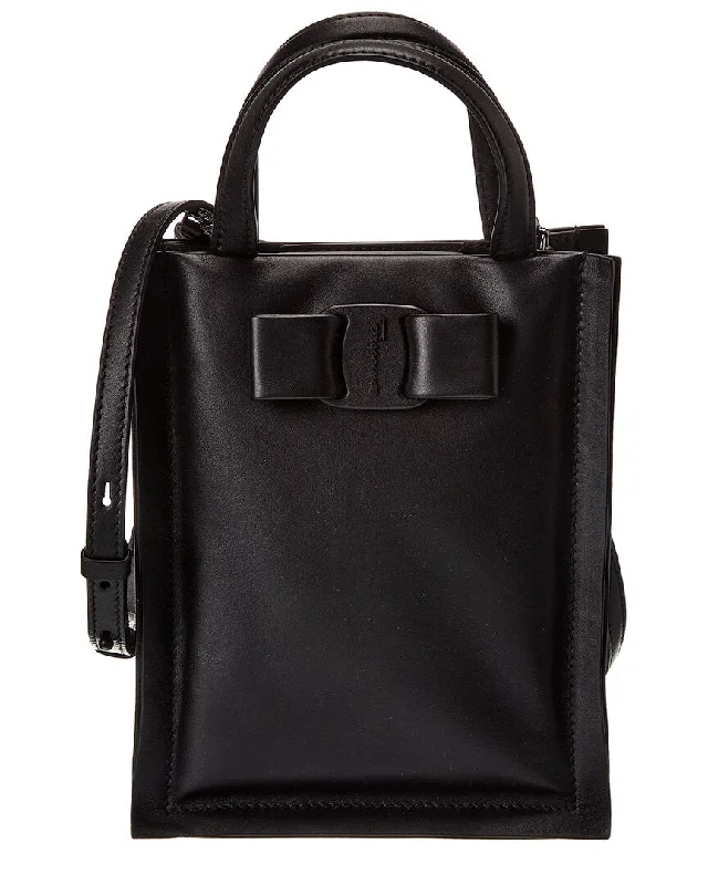 Weekend Specials to Relish Ferragamo Viva Bow Mini Leather Tote