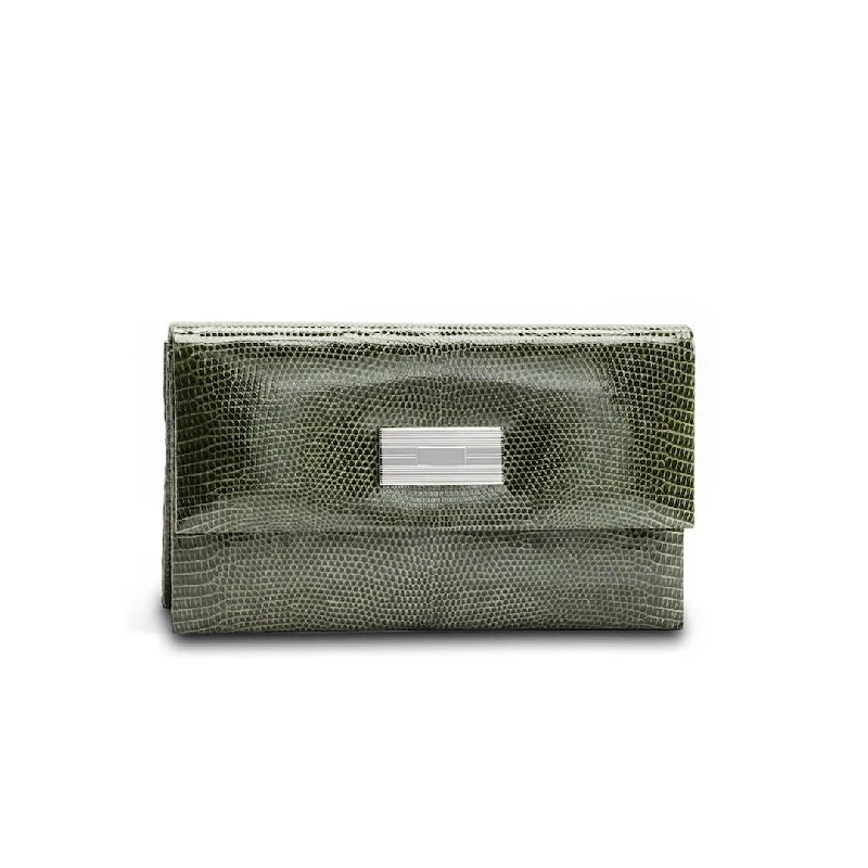 Price Rollback Monogram Clutch, Mini - Green Exotic Lizard