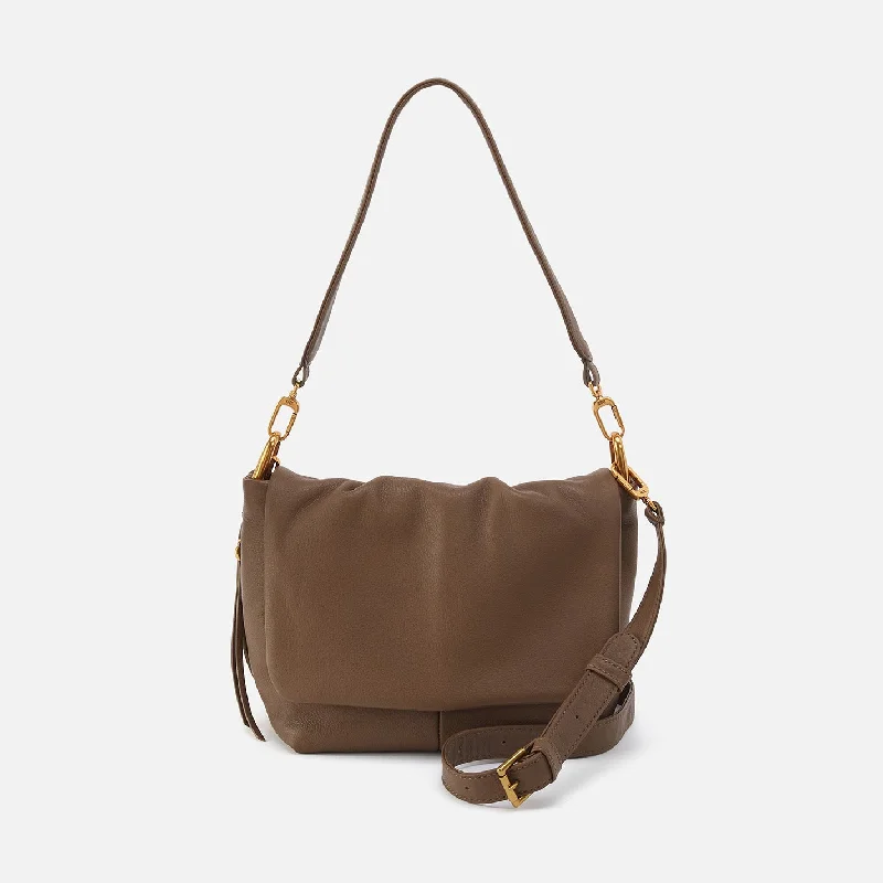 Top Pick Harley Convertible Shoulder In Pebbled Leather - Dark Elm