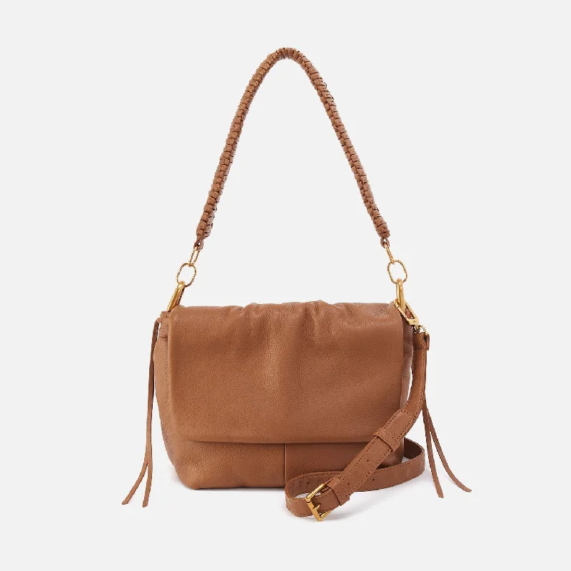 Quick Sale Harley Convertible Shoulder In Pebbled Leather - Warm Honey With Details