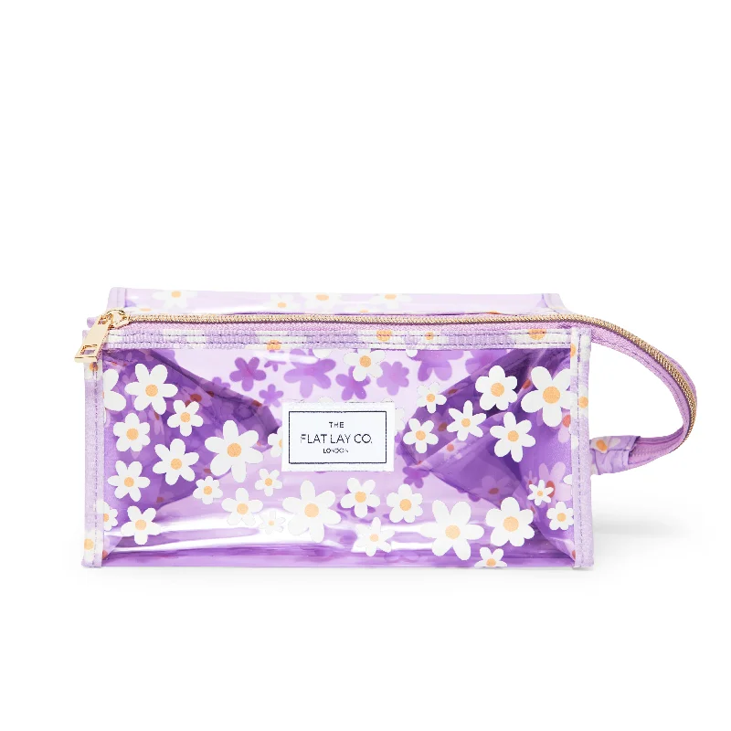 Special Savings Event Happening Now Jelly Flat Lay Makeup Box Bag - Lilac Daisy