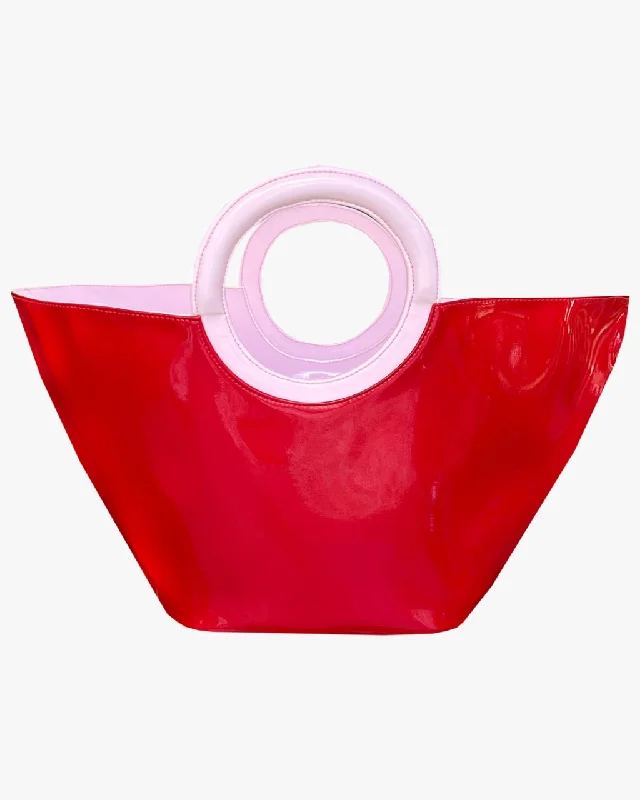 Weekend Flash Sale JELLY TOTE LARGE | RED, WHITE, SOFT PINK