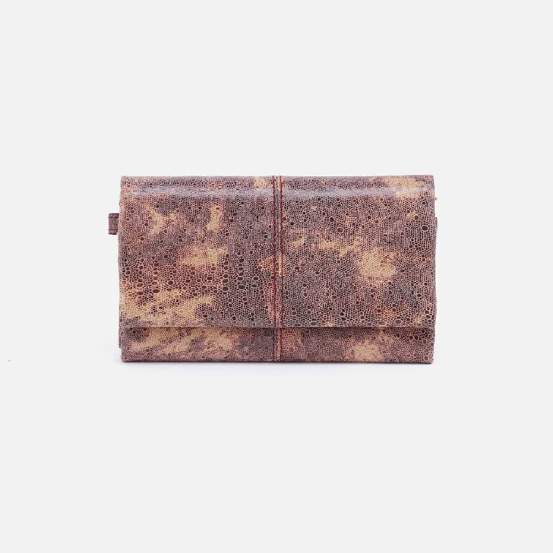 Final Markdown Keen Continental Wallet in Printed Leather - Autumn Sky