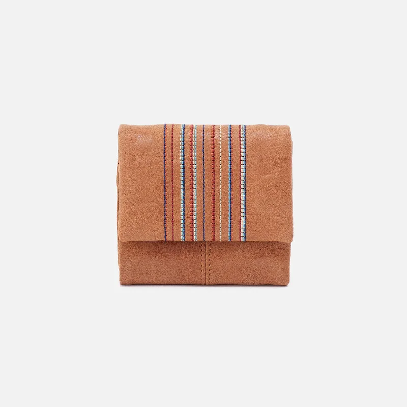 Savings Event Keen Mini Trifold Wallet in Buffed Leather - Whiskey