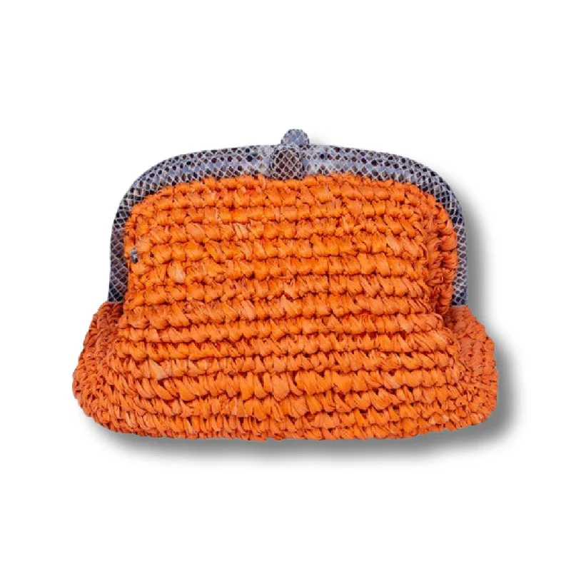 Buy Now LADY RAFFIA SNAP BAG | ORANGE
