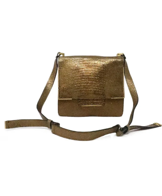 Weekend Wonders Await! Lanvin Gold Leather Shoulder Bag