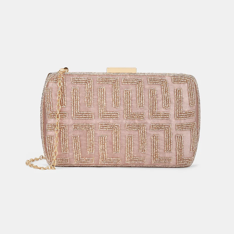 Exclusive Access Lavie Luxe Gemmy Rose Gold Medium Women's Frame Clutch