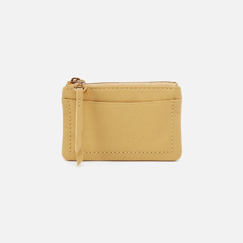 Deal Explosion Lumen Card Case in Pebbled Leather - Flax