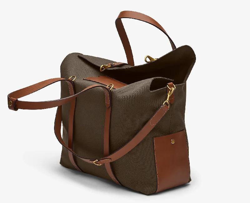 Shop Smart, Save More Before The Sale Ends M/S Mega Tote – Army/Cuoio