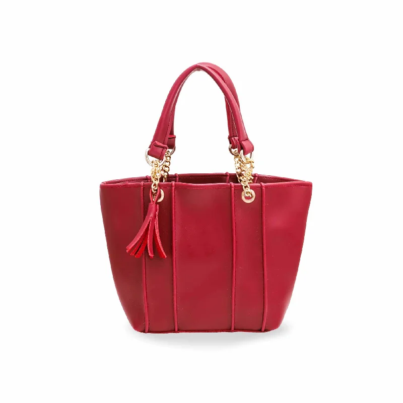 Huge Savings Maroon Formal Shoulder Bags P56121