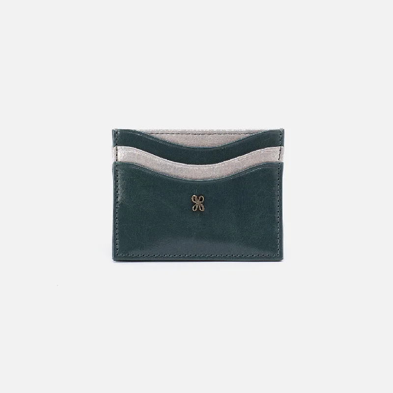 Loyalty Reward Max Card Case in Mixed Leathers - Sage Leaf