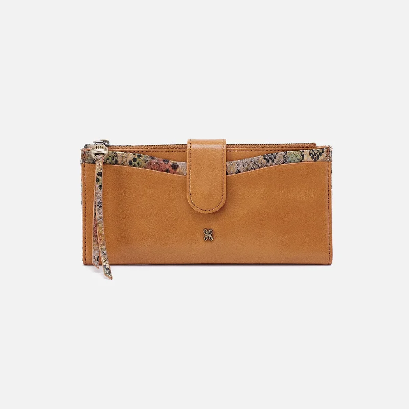 Limited Stock Max Continental Wallet in Mixed Leathers - Natural