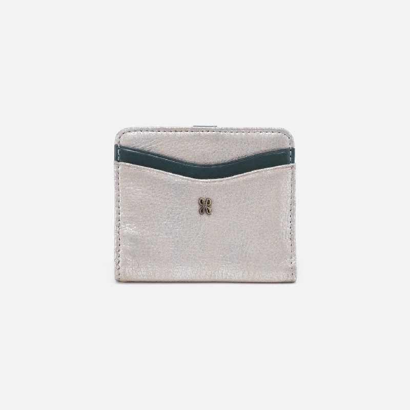 Don’t Miss Out Max Mini Bifold Compact Wallet in Mixed Leathers - Silver