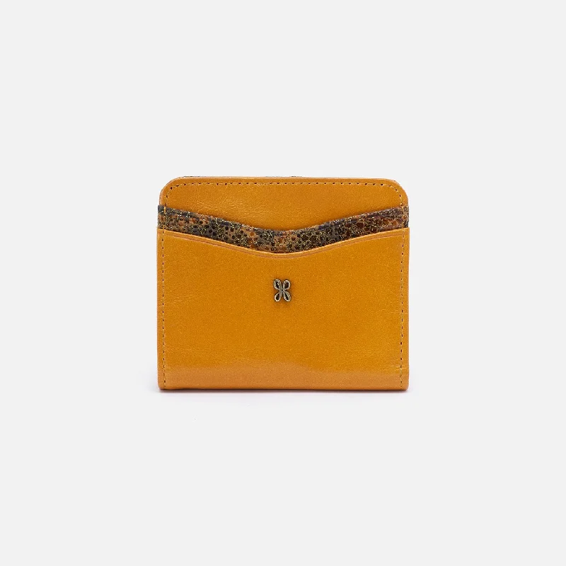 Special Savings Max Mini Bifold Compact Wallet in Mixed Leathers - Warm Amber