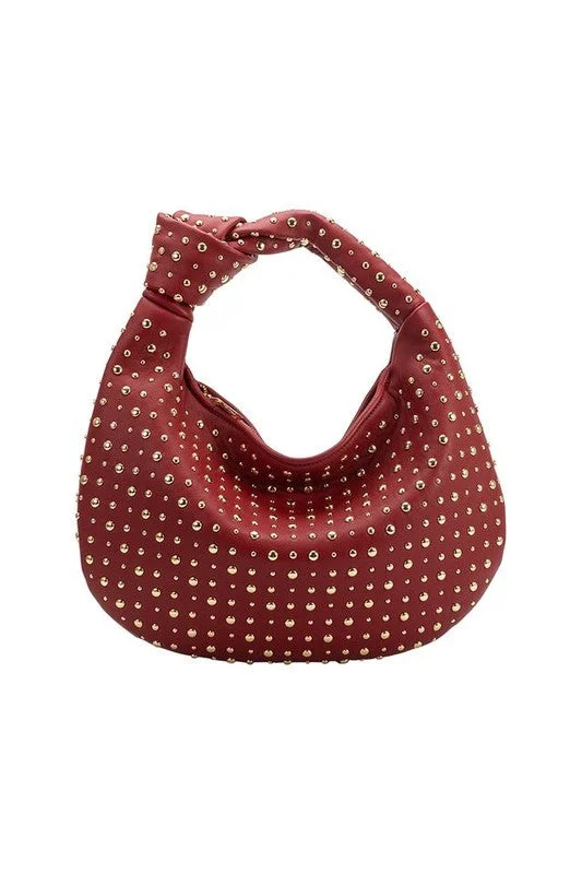 Cash Savings Melie Bianco Studded Brigitte Large Satchel Shoulder Bag