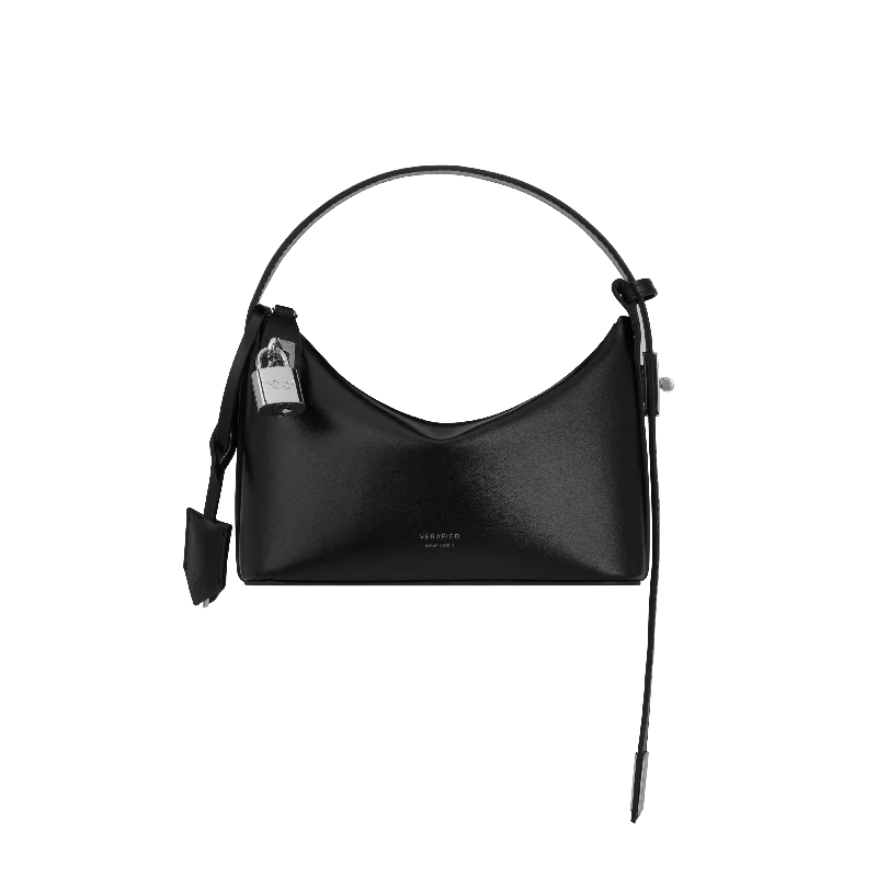 Crazy Deal Mini Silver Black Hobo Bag