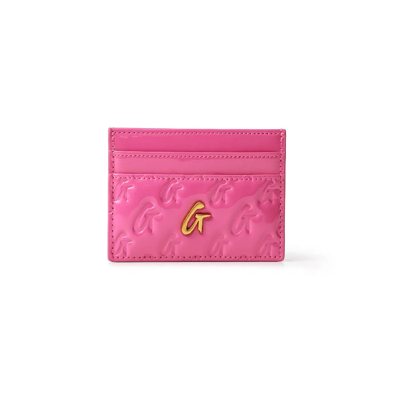 Best Seller MONOGRAM MIRROR HOT PINK CARD HOLDER