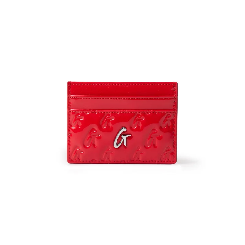 Warehouse Sale MONOGRAM MIRROR RED CARD HOLDER