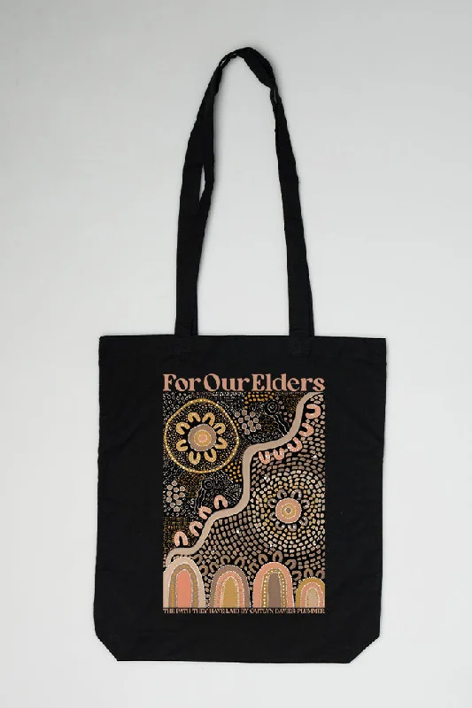 Weekend Specials to Snag The Path They Have Laid Black Cotton Tote Bag